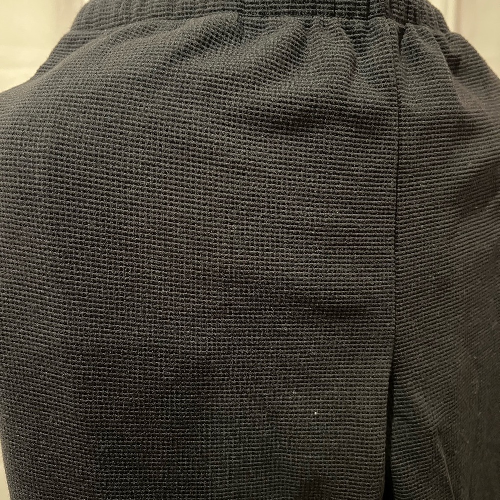 Black garage waffle pants
